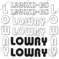 Fits Lowry L220XD-BS Forklift Decal Kit
