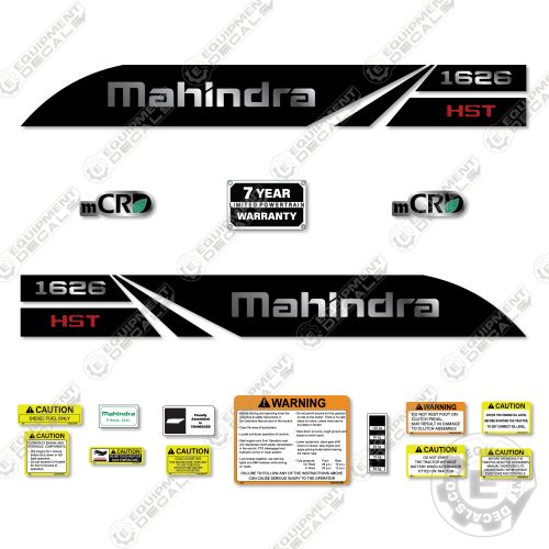 Fits Mahindra 1626 Decal Kit Tractor HST