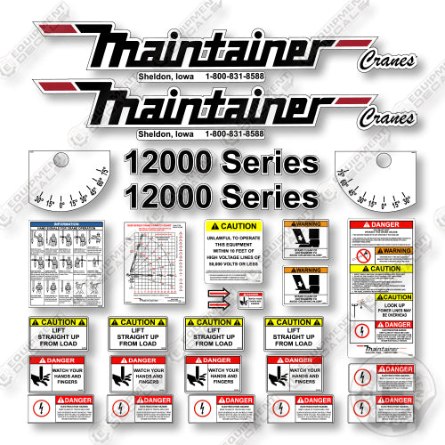 Maintainer 12000 Decal Kit Crane - Aftermarket Kit