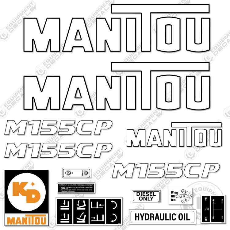 Fits Manitou M155CP Decal Kit Forklift