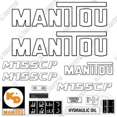 Fits Manitou M155CP Decal Kit Forklift