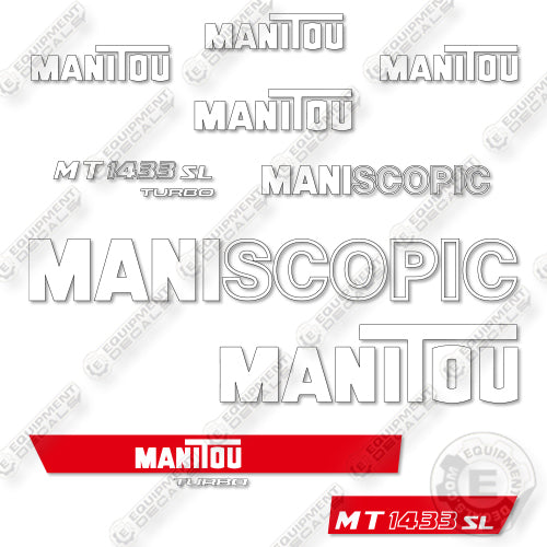 Fits Manitou MT1433SL Decal Kit Telehandler