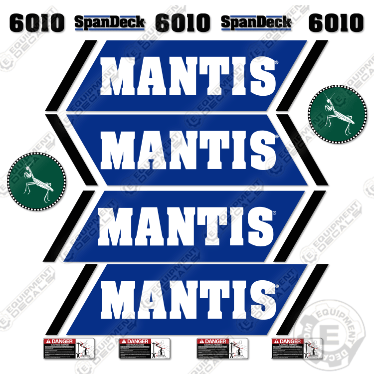Fits Mantis 6010 Decal Kit Crane Truck- Mantis Blue