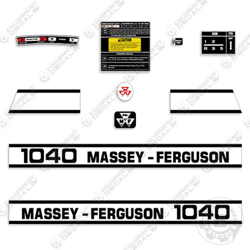 Fits Massey Ferguson 1040 Decal Kit Tractor Hood