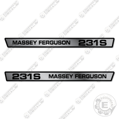 Fits Massey Ferguson 231S Tractor Decal Kit - Silver Metallic!