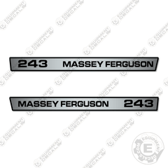 Fits Massey Ferguson 243 Decal Kit Tractor (Silver/Black)