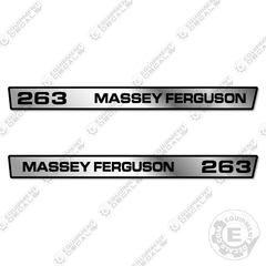 Fits Massey Ferguson 263 Decal Kit Tractor (Silver/Black)