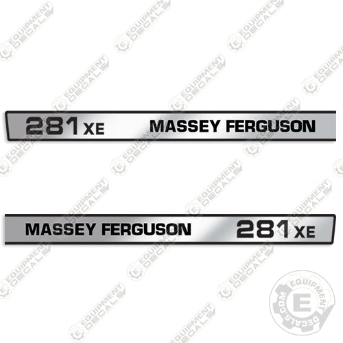 Fits Massey Ferguson 281XE Tractor Decal Kit - Silver Metallic!