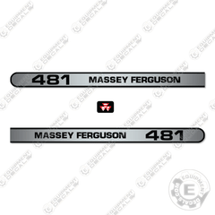 Fits Massey Ferguson 481 Decal Kit Tractor Hood - WITH CAB