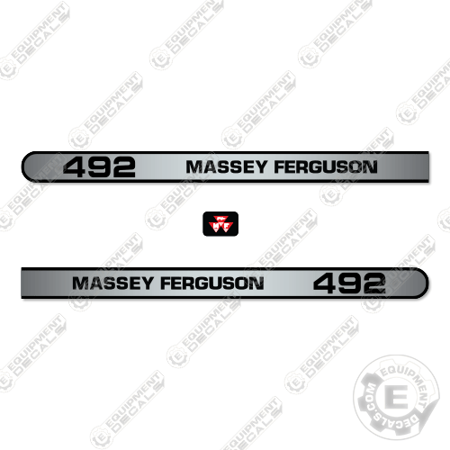 Fits Massey Ferguson 492 Tractor Decal Kit - WITH CAB