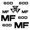 Image of Fits Massey Ferguson 60D Decal Kit Tractor