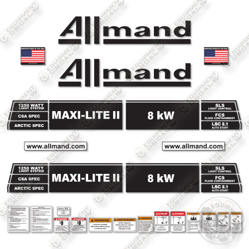 Maxi Lite 2 8kw Decal Kit Generator- Aftermarket Kit