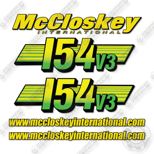 McCloskey 154V3 Decal Kit Impact Crusher -Aftermarket Kit