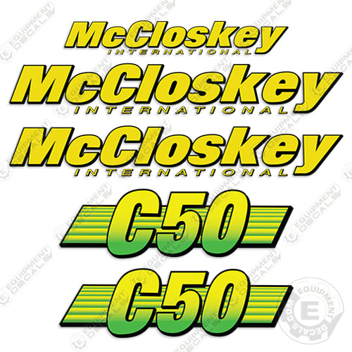 Fits McCloskey International C50C Decal Kit - Crusher