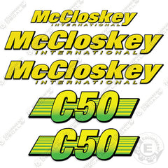 Fits McCloskey International C50C Decal Kit - Crusher