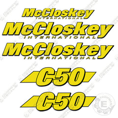 Fits McCloskey International C50 Decal Kit - Crusher