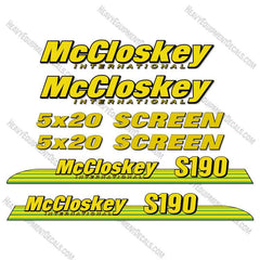 Fits McCloskey International S190 Decal Kit - Screener