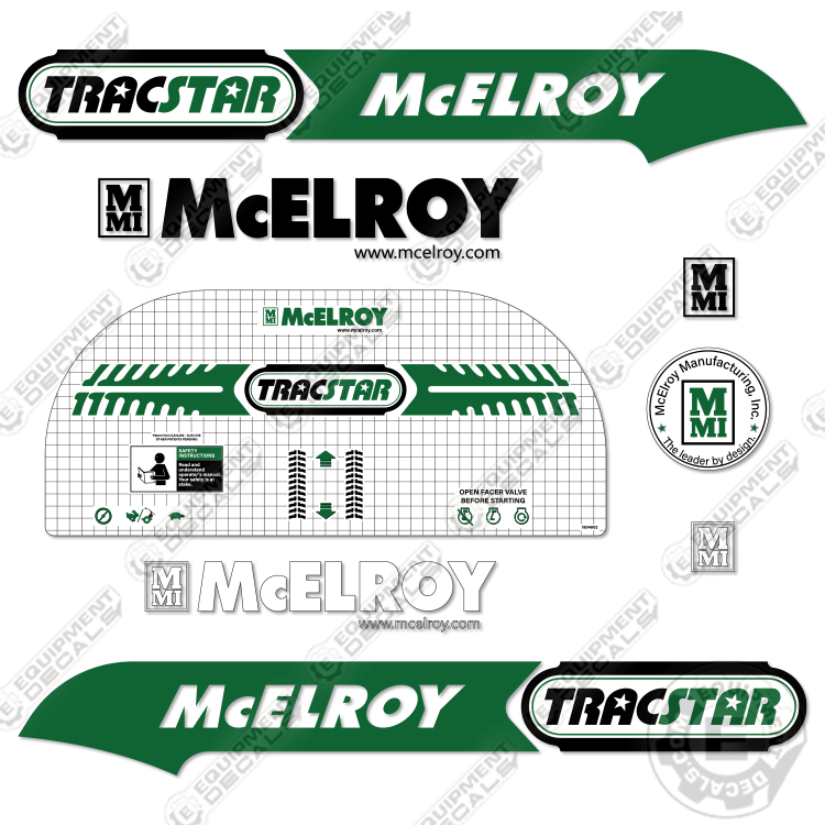 Fits McElroy Tracstar 28 Decal Kit Fusion Machine