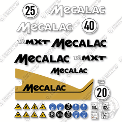 Fits Mecalac 12MXT Decal Kit Excavator