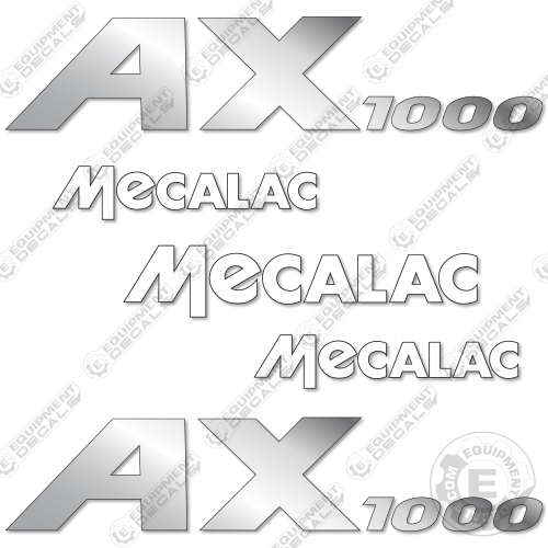 Fits Mecalac AX1000 Decal Kit Wheel Loader
