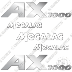 Fits Mecalac AX1000 Decal Kit Wheel Loader