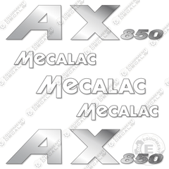 Fits Mecalac AX850 Decal Kit Wheel Loader