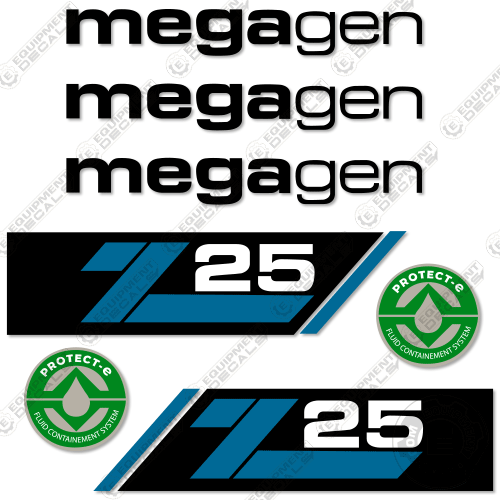Fits Megagen Z25 Decal Kit Generator – Equipment Decals