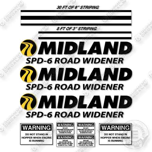 Midland SPD-6 Road Widener Decal Kit – Equipment Decals