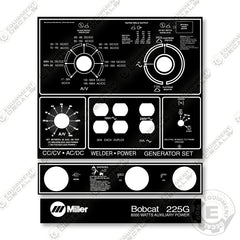 Miller 225G Control Decal Kit Generator - Aftermarket Kit