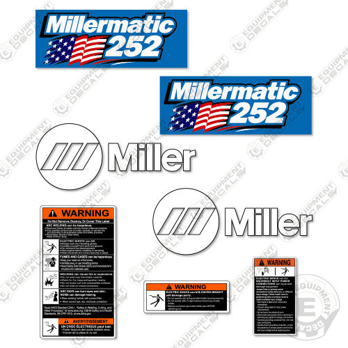 Miller Millermatic 252 Decal Kit Welder- Aftermarket Kit
