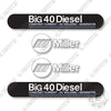 Image of Miller Big 40 Diesel Decal Kit Generator - Aftermarket Kit