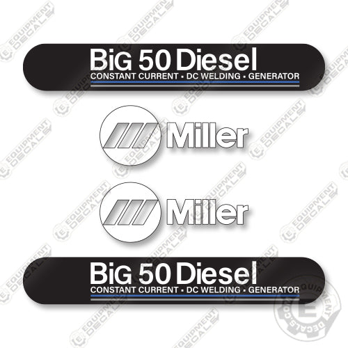Miller Big 50 Diesel Decal Kit Generator - Aftermarket Kit