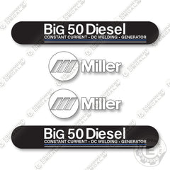 Miller Big 50 Diesel Decal Kit Generator - Aftermarket Kit