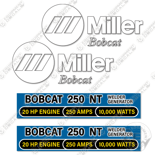 Fits Miller Bobcat 250 NT  Decal Kit Generator Welder