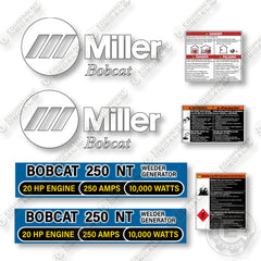 Miller Bobcat 250 NT  Decal Kit Generator Welder - Aftermarket Kit
