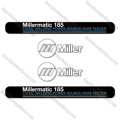 Fits Millermatic 185 Decal Kit Welder – Equipment Decals