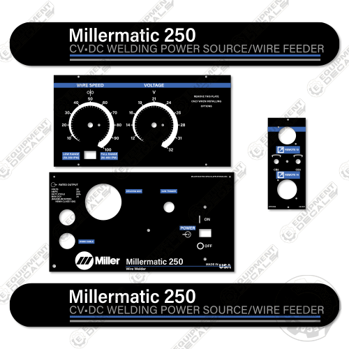 Replacement Decal & Sticker Kit For Miller Bobcat 225 Welder/Generator - Aftermarket Label Set