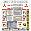 Image of Mitsubishi FD15K Forklift Decal Kit