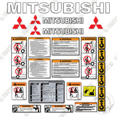 Fits Mitsubishi FG30N Forklift Decal Kit