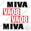 Image of MIVA VA08 Decal Kit Mini Crawler Excavator- Aftermarket Kit