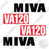 Image of MIVA VA120 Decal Kit Mini Excavator- Aftermarket Kit