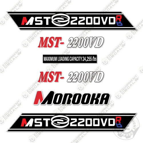 Fits Morooka MST-2200VD RR Decal Kit Rubber Track Dump Truck Carrier