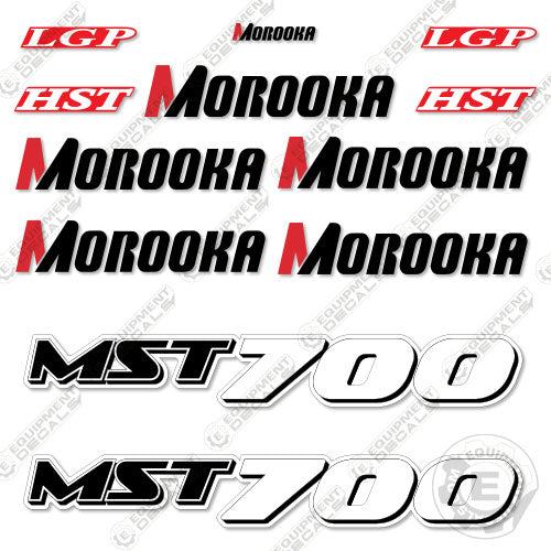 Moracks Sticker Fits Morooka MST-700 Decal Kit Rubber Track Dump Truck Carrier ...