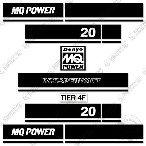 Fits Multiquip Whisperwatt 20 Decal Kit Generator