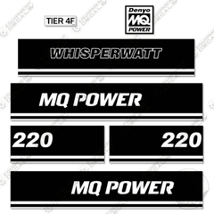Fits Multiquip Whisperwatt 220 Decal Kit Generator - NEWER STYLE
