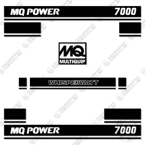 Fits Multiquip Whisperwatt 7000 Decal Kit Generator