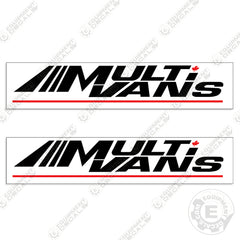 Fits Multi Vans Trailer Decal Kit