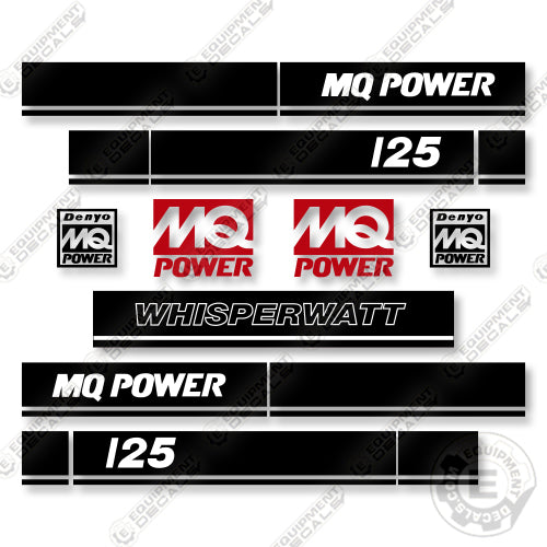 Multiquip MQ Power DCA125 Decal Kit Generator -Aftermarket Kit