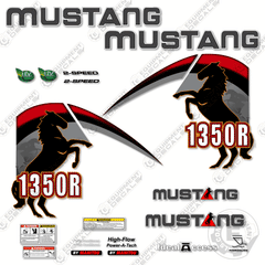 Fits Mustang 1350R Decal Kit Skid Steer