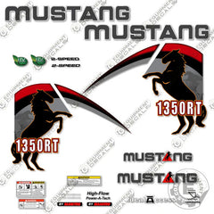 Fits Mustang 1350RT Decal Kit Skid Steer